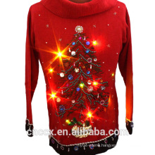 PK14A8054 ugly christmas sweater with light